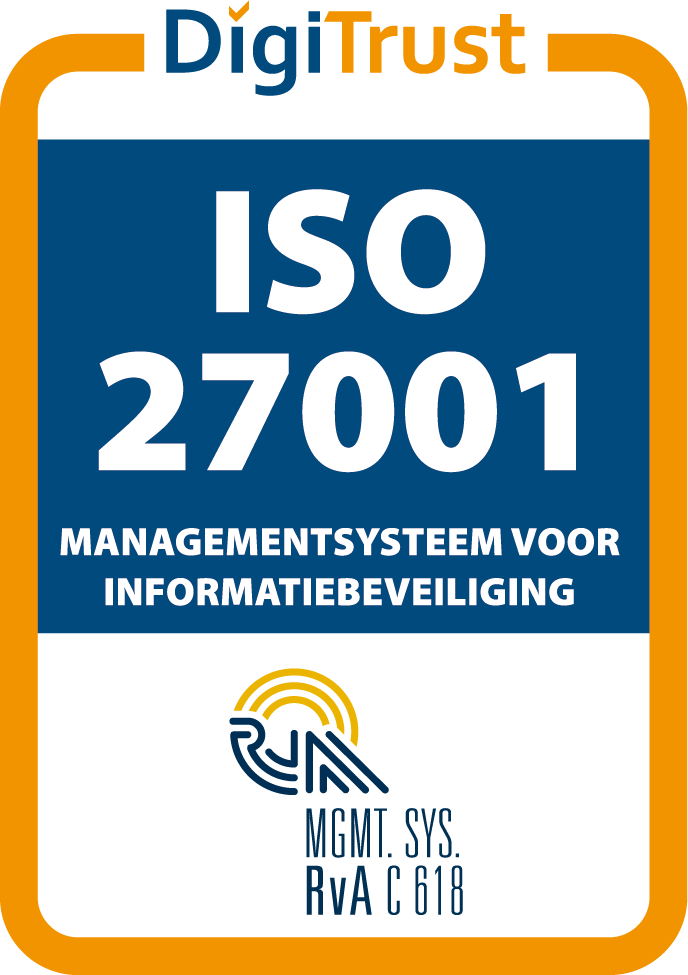 DigiTrust ISO 27001 certification mark (Dutch)